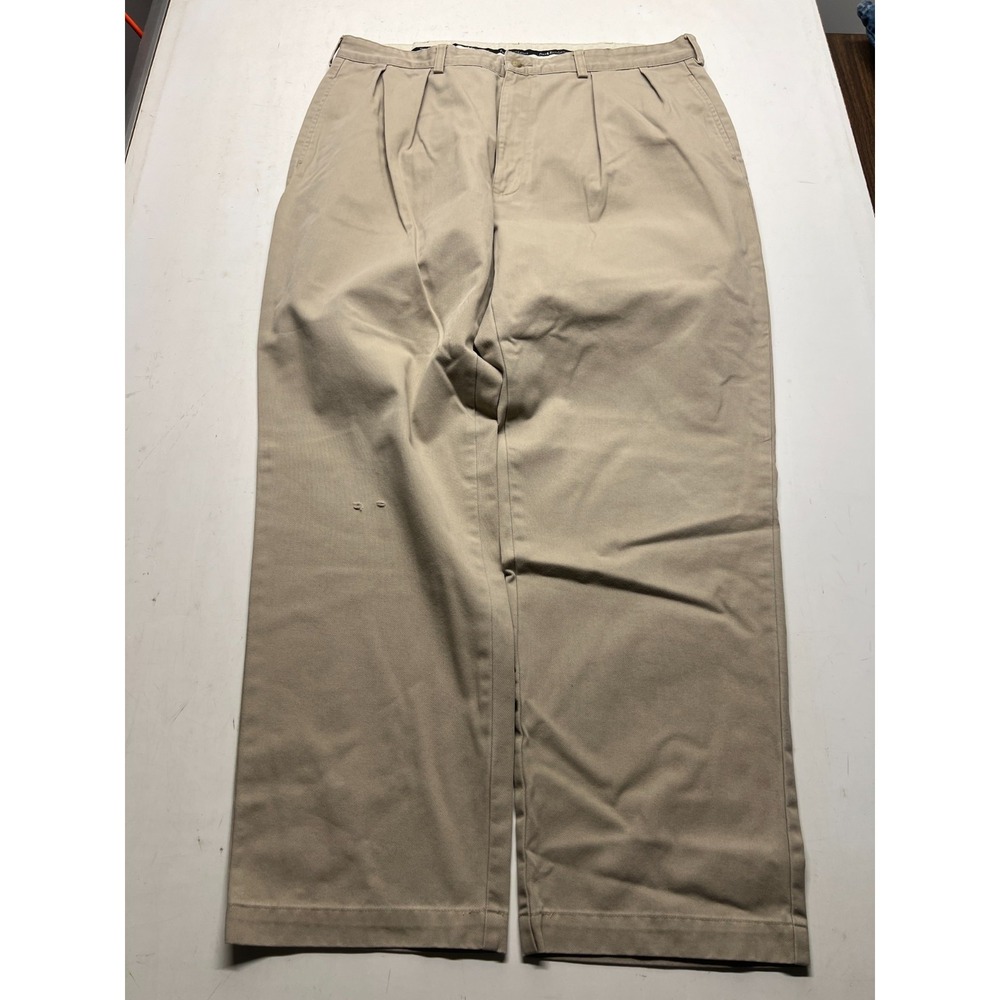 Polo Ralph Lauren Chino Pants Beige Pleated Classic Business Wear Mens Sz 40x32